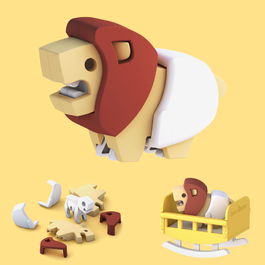 【HALFTOYS】 3D動物寶寶 獅子寶寶LION BABY